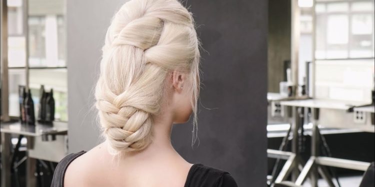 How to Create a Triangle Ponytail and Finish with a Fishtail Braid