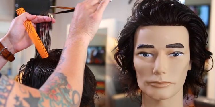 Long Layered Mens Haircut Tutorial