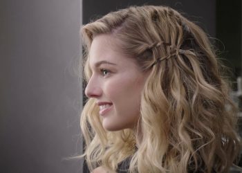 Basket Weave Braid on Curly Hair