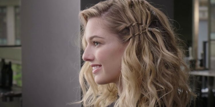 Basket Weave Braid on Curly Hair