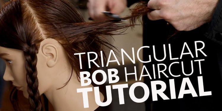 Triangular Bob Haircut Tutorial with a Razor