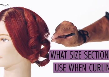 What size of section to use when curling hair
