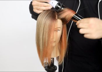 Peach and Silver Hair Color Tutorial