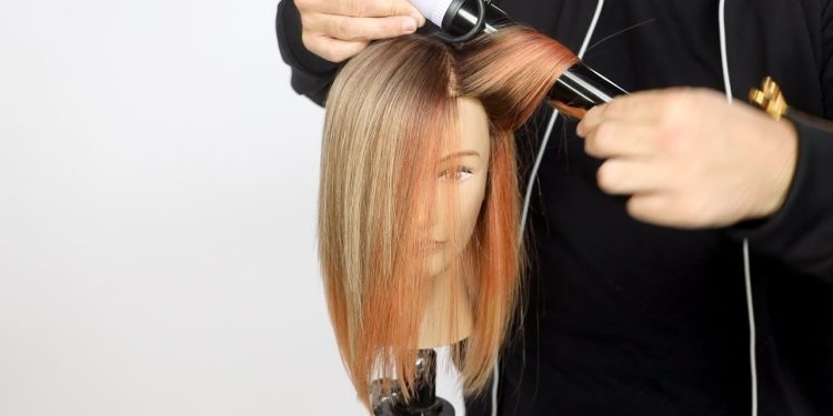 Peach and Silver Hair Color Tutorial