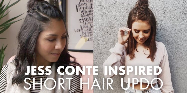Half Updo for Short Hair (Jess Conte Inspired)