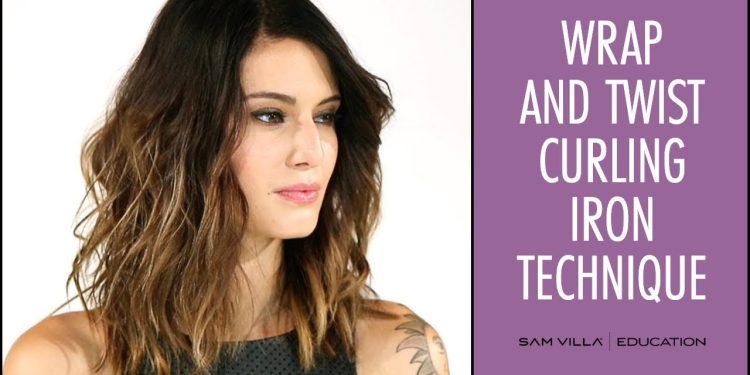 Wrap and Twist Curling Iron Technique