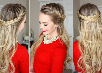 French Braid Crown Holiday Hairstyle