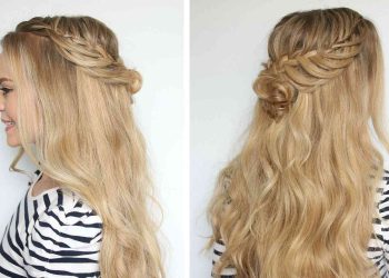 Half-Up Flower Bun For Prom