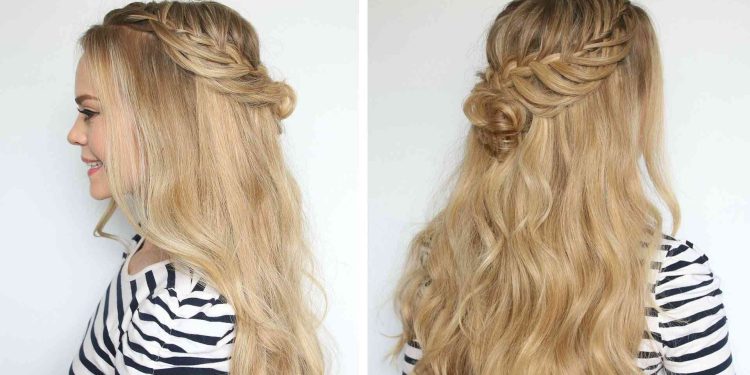 Half-Up Flower Bun For Prom