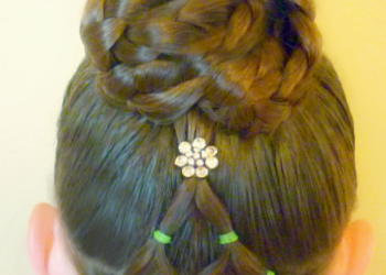 Elegant Elastic Christmas Tree Hairstyle & Bun | Hairstyles For Girls