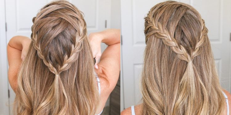 Zigzag Part Double French Braid